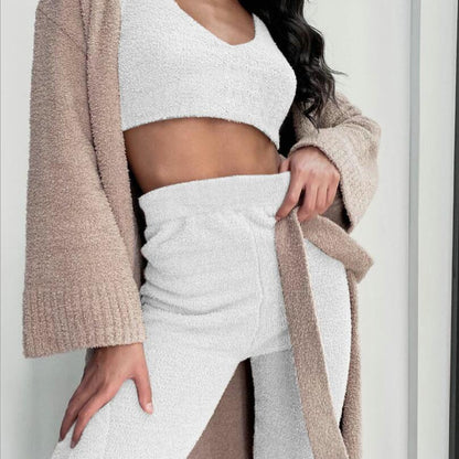 Pyjama Femme 3 Pièces – Haut Court & Short