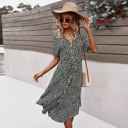 Robe imprimée femme – Style décontracté et sexy pour vacances