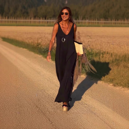 Robe Sexy à Bretelles avec Décolleté